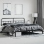 Bettgestell mit schwarzem Metallkopfteil 200x200 cm von vidaXL, Betten und Lattenroste - Ref: Foro24-352585, Preis: 133,93 €,...