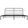 Bed frame with black metal headboard 200x200 cm by vidaXL, Beds and slatted bases - Ref: Foro24-352585, Price: 133,93 €, Disc...