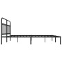 Bed frame with black metal headboard 200x200 cm by vidaXL, Beds and slatted bases - Ref: Foro24-352585, Price: 133,93 €, Disc...