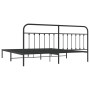 Bettgestell mit schwarzem Metallkopfteil 200x200 cm von vidaXL, Betten und Lattenroste - Ref: Foro24-352585, Preis: 133,93 €,...