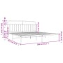 Bed frame with black metal headboard 200x200 cm by vidaXL, Beds and slatted bases - Ref: Foro24-352585, Price: 133,93 €, Disc...