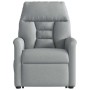 Sillón de masaje reclinable de pie de tela gris claro