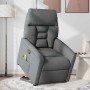 Silla de masaje reclinable de pie de tela gris oscuro