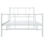 Metallbettgestell mit Kopf- und Fußteil weiß 100x200 cm von vidaXL, Betten und Lattenroste - Ref: Foro24-352542, Preis: 71,81...