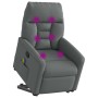 Silla de masaje reclinable de pie de tela gris oscuro