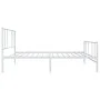 Metallbettgestell mit Kopf- und Fußteil weiß 100x200 cm von vidaXL, Betten und Lattenroste - Ref: Foro24-352542, Preis: 71,81...