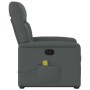 Silla de masaje reclinable de pie de tela gris oscuro