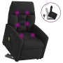 Sillón reclinable de masaje elevable tela negro