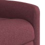 Sillón reclinable de masaje elevable tela rojo tinto