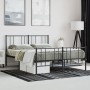 Estructura de cama cabecero y estribo metal negro 150x200 cm de vidaXL, Camas y somieres - Ref: Foro24-352500, Precio: 107,91...