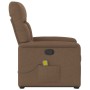Silla de masaje reclinable de pie de tela marrón