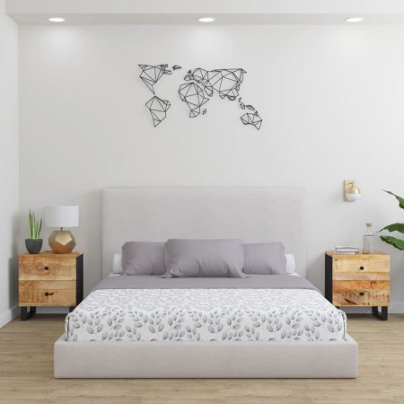Nachttische 2 Stück aus massivem Mangoholz 40x33x46 cm von vidaXL, Nachttische - Ref: Foro24-345215, Preis: 160,42 €, Rabatt: %