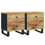 Nachttische 2 Stück aus massivem Mangoholz 40x33x46 cm von vidaXL, Nachttische - Ref: Foro24-345215, Preis: 157,59 €, Rabatt: %
