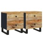 Nachttische 2 Stück aus massivem Mangoholz 40x33x46 cm von vidaXL, Nachttische - Ref: Foro24-345215, Preis: 160,42 €, Rabatt: %