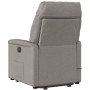 Sillón reclinable de masaje elevable tela gris taupé