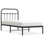 Estructura de cama con cabecero metal negro 90x200 cm de vidaXL, Camas y somieres - Ref: Foro24-352571, Precio: 78,87 €, Desc...