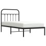 Estructura de cama con cabecero metal negro 90x200 cm de vidaXL, Camas y somieres - Ref: Foro24-352571, Precio: 78,87 €, Desc...