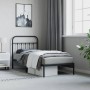 Estructura de cama con cabecero metal negro 90x200 cm de vidaXL, Camas y somieres - Ref: Foro24-352571, Precio: 78,87 €, Desc...