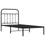 Estructura de cama con cabecero metal negro 90x200 cm de vidaXL, Camas y somieres - Ref: Foro24-352571, Precio: 78,87 €, Desc...