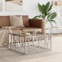 Mesa de centro acero inoxidable y vidrio 80x80x40 cm de vidaXL, Mesas de centro - Ref: Foro24-350057, Precio: 184,45 €, Descu...