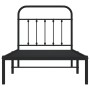 Estructura de cama con cabecero metal negro 90x200 cm de vidaXL, Camas y somieres - Ref: Foro24-352571, Precio: 78,87 €, Desc...