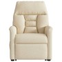 Silla de masaje reclinable de pie de tela color crema