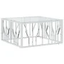Stainless steel and glass coffee table 80x80x40 cm by vidaXL, Coffee table - Ref: Foro24-350057, Price: 181,63 €, Discount: %