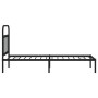 Estructura de cama con cabecero metal negro 90x200 cm de vidaXL, Camas y somieres - Ref: Foro24-352571, Precio: 78,87 €, Desc...