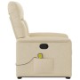 Silla de masaje reclinable de pie de tela color crema