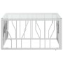 Mesa de centro acero inoxidable y vidrio 80x80x40 cm de vidaXL, Mesas de centro - Ref: Foro24-350057, Precio: 184,45 €, Descu...