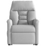 Sillón de masaje reclinable de pie de tela gris nube