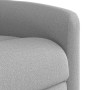 Sillón de masaje reclinable de pie de tela gris nube