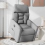 Sillón eléctrico reclinable elevable de tela gris claro