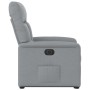 Sillón eléctrico reclinable elevable de tela gris claro