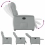 Sillón eléctrico reclinable elevable de tela gris claro