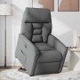 Sillón eléctrico reclinable elevable de tela gris oscuro