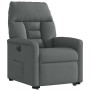 Sillón eléctrico reclinable elevable de tela gris oscuro