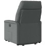 Sillón eléctrico reclinable elevable de tela gris oscuro