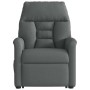Sillón eléctrico reclinable elevable de tela gris oscuro