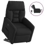 Sillón eléctrico reclinable elevable de tela negro