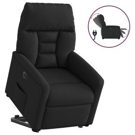 Sillón eléctrico reclinable elevable de tela negro Sillón eléctrico reclinable elevable de tela negro