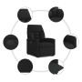 Sillón eléctrico reclinable elevable de tela negro
