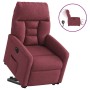 Sillón eléctrico reclinable elevable de tela rojo tinto