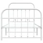 Metallbettgestell mit Kopf- und Fußteil weiß 90x190 cm von vidaXL, Betten und Lattenroste - Ref: Foro24-352637, Preis: 87,52 ...