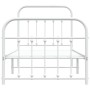 Metallbettgestell mit Kopf- und Fußteil weiß 90x190 cm von vidaXL, Betten und Lattenroste - Ref: Foro24-352637, Preis: 88,96 ...