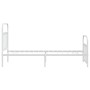 Metal bed frame with headboard and footboard white 90x190 cm by vidaXL, Beds and slatted bases - Ref: Foro24-352637, Price: 8...