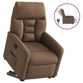 Sillón eléctrico reclinable elevable de tela marrón Sillón eléctrico reclinable elevable de tela marrón