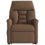 Sillón eléctrico reclinable elevable de tela marrón