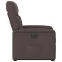 Sillón eléctrico reclinable elevable de tela marrón oscuro