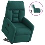 Sillón eléctrico reclinable elevable de tela verde oscuro